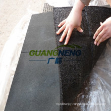 Black Color Gym Rubber Tile with Groove, Size 1000*1000*20mm